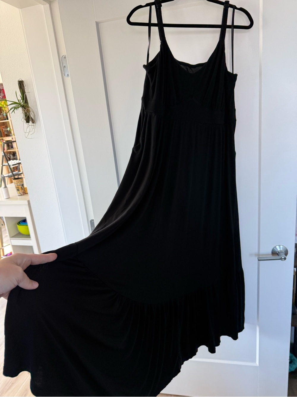 Black Sleeveless Maxi Dress with Pockets torrid sz 2 - Picture 5 of 7